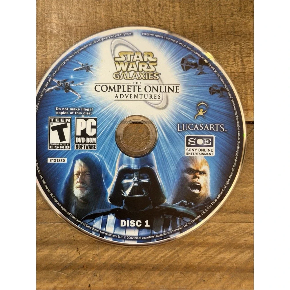Star Wars Galaxies The Complete Online Adventures For PC CD-Rom Complete Nice!!!